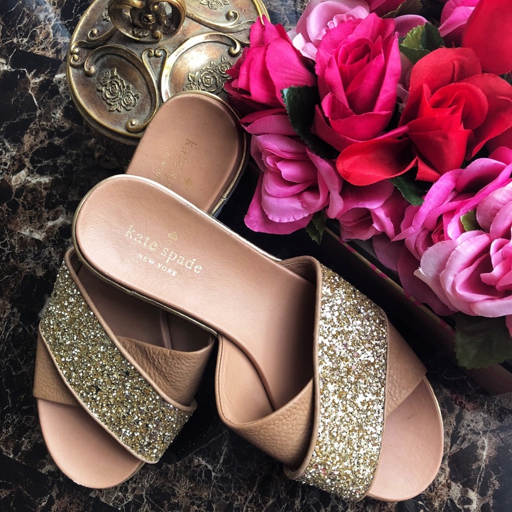 Kate Spade Gold Sandals - 8.5